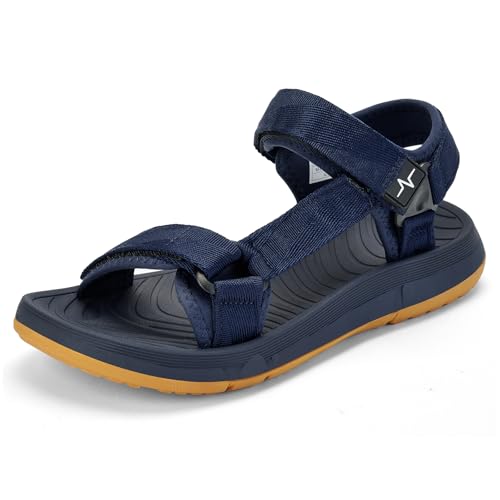SUITSER Mens Water Sandals Hiking Beach Waterproof Walking Athletic Sandles Comfortable Sport Open Toe Arch Support Wide Shoes Blue 11
