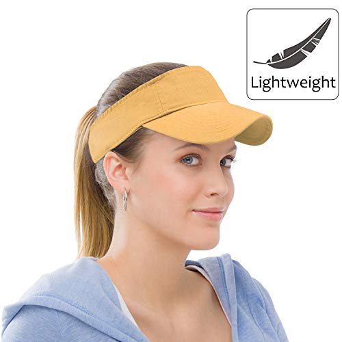 Sun Visor Sports Cotton Twill Plain Hat with Adjustable Strap for Men Women