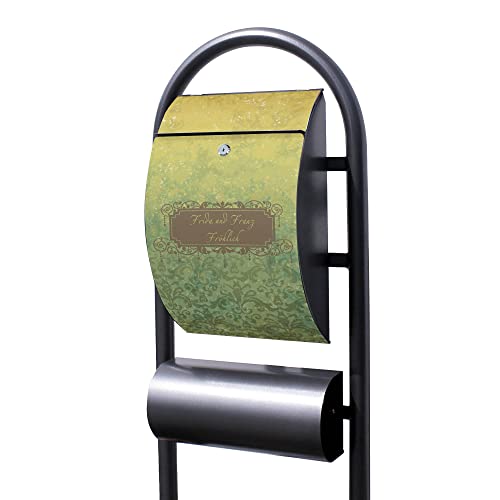 Banjado® Stand Briefkasten in Hammerschlag-Optik in Größe 150x47x22cm...