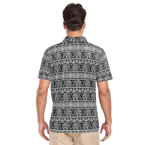 Penguin and Fish Men's Polo Shirts Short Sleeve Quick Dry Athletic Outdoor Sports Golf Shirts S-XXL2