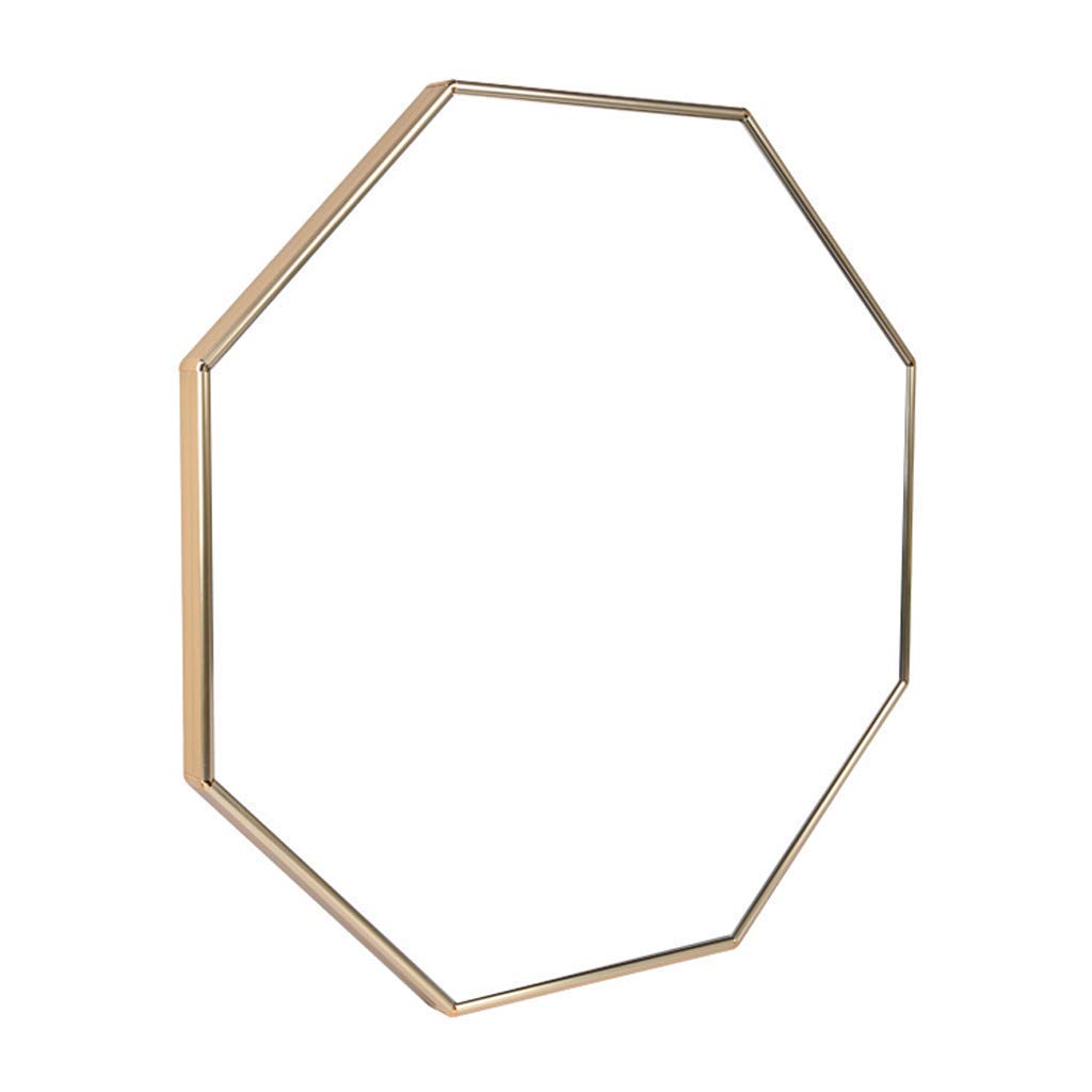 BKSXSOP Unique Octagonal Bathroom Mirror - Anti-Fog Makeup & Shaving Wall Mirror, Gold Finish Perfect for Hotels Home Decoration