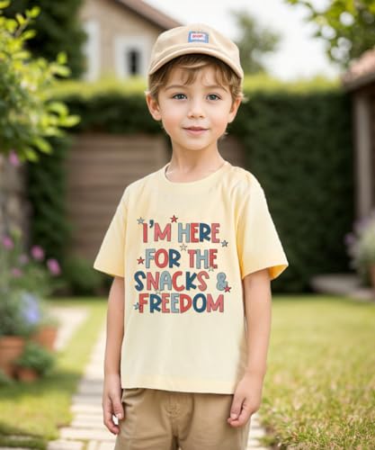 Boys 4th of July Shirt American Flag T-Shirts for Kids Toddler Patriotic Tee Tops Girls Independence Day Outfit 1-7 Years2