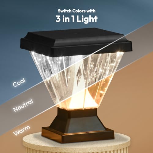 Image of INVENTAA Chiti Sky 12W LED 3-in-1 Color (Warm, Neutral, Cool) Light for Home Gate | Rustproof Gate Lamps for Outdoor Compound, Garden, Patio Piller Lights Gate Lights for Outdoor Waterproof