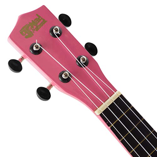 Ukulélé Soprano pour Débutants en Rose avec Sac et Accordeur Uke Gratuit - Les Beatles, Paul McCartney, John Lennon, RIngo Starr, George Harrison Ukulélé Soprano pour Débutants en Rose avec Sac et Accordeur Uke Gratuit – Image 4