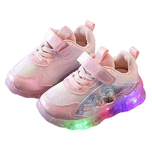 Toddler Baby Girls Mesh Breathable Light Up Sneaker Butterfly Pattern Hook Loop Non Slip Sports Shoes Sports Shoes4