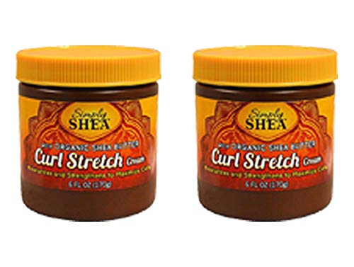 Organic Shea Butter Curl Stretch Hair Cream Argan Oil Virgin Olive 6oz (2 Pack)