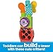 MEGA BLOKS Fisher-Price Toddler Building Blocks Toy Set, Move ‘n Groove Caterpillar Train with 24 Pieces, Ages 1+ Years