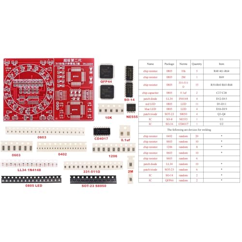 Image of Gikfun DIY SMD SMT Welding Practice Soldering Skill Training Board NE555 CD4017 Water Flowing Led DIY Kit EK1885 (Pack of 2)