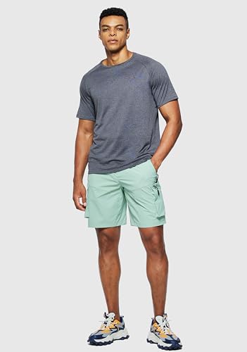 Pudolla Men\'s Hiking Cargo Shorts Lightweight Quick Dry Outdoor Travel Shorts for Men with 5 Pocket for Fishing Camping Casual (Mint Green X-Large)