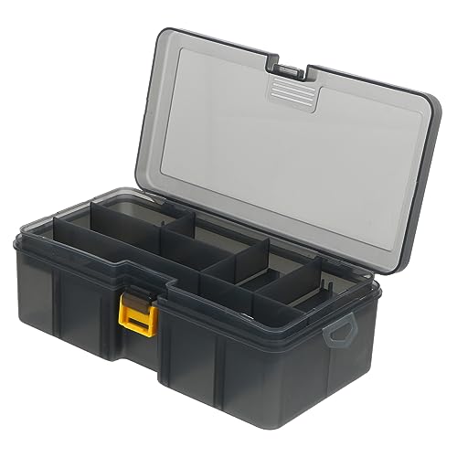 ifundom 1Pc Double Layer Fishing Box with Removable Compartments Versatile Fishing Storage Case for Organizing Hooks Baits and Accessories Lightweight and Portable Fishing Tackle