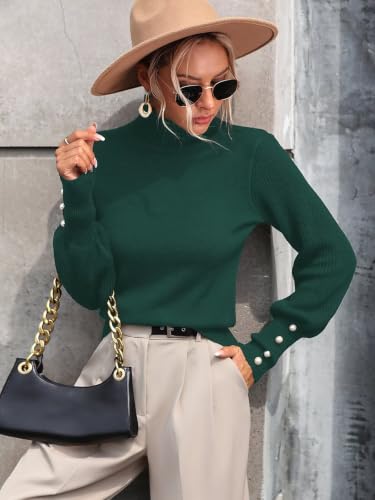 Image of Upopby Women's Fall Winter Turtleneck Sweaters Knitted Pullover Sweater Top