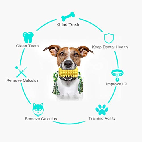 Brinquedo de mastigar Balacoo para animais de estimação, brinquedo de cachorro de milho com corda de