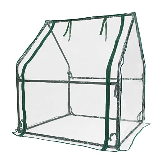 Gardzen Mini Greenhouse Heavy Duty Portable Green House, Clear Tent Small Greenhouse for Indoor Outdoor Plants 36.2”(L) x36.2”(W) x42.5”(H)