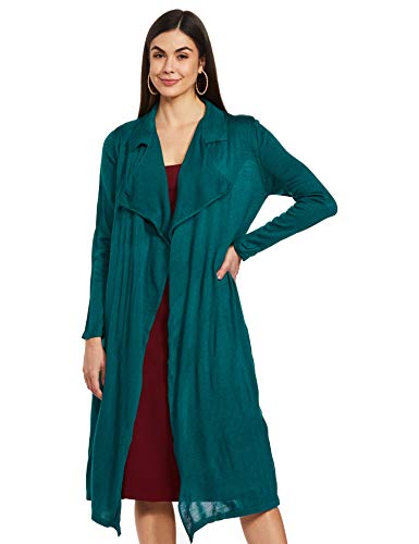 Image of BIBA Women Woollen Front Open Solid Shrug