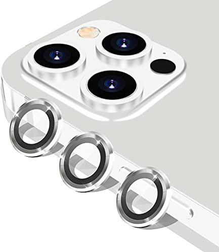 Image of V MOBITE Camera Lens Protector Ring for iPhone 12 Pro | Scratch Resistant Metal Camera Lens Guard | HD Clear Anti-Shock Dustproof Lens Protection Cover | Easy Installation Silver