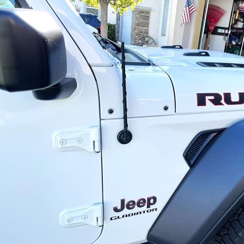 Image of BASIKER Antenna for Jeep Gladiator Willys Mojave 2007-2024 2025 2026, Jeep Gladiator Accessories, 13 Inch Spiral Jeep Gladiator Willys Mojave Antenna Replacement Designed for Car Radio Reception