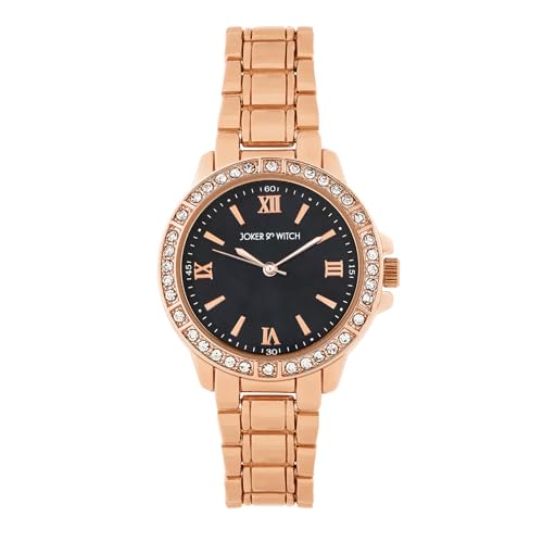 Joker & Witch Radiant 34mm Black Dial 16mm Rose Gold Metal Alloy ...