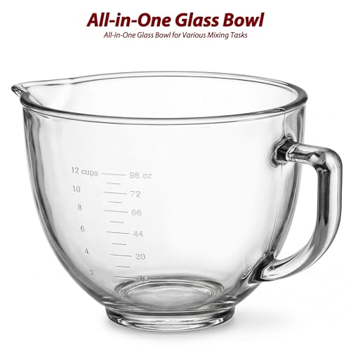 Tazón de vidrio transparente Lumirio clásico 4.5 qt miniatura 3