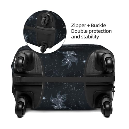 Magic Dragon Galaxy Space Black Luggage Cover Elastic Suitcase Covers for Protector Suitcase Sleeve for Luggage 18-32 In4