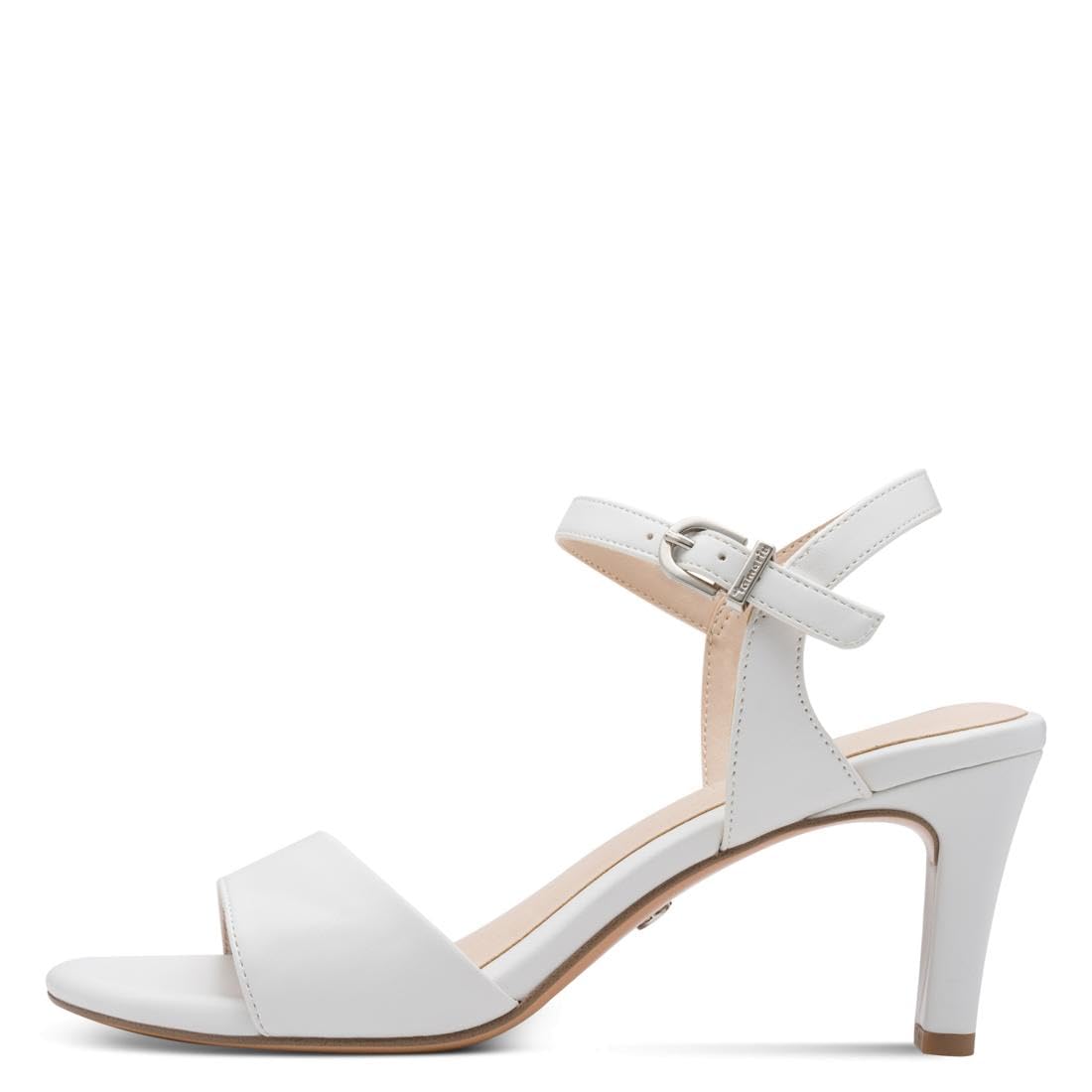 Tamaris Damen Heeled Sandals Synthetik, weiß, 38 EU