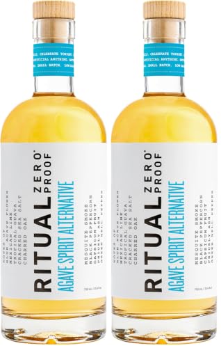 Image of RITUAL ZERO PROOF Agave Spirit Alternative | Award-Winning Non-Alcoholic Spirit | 25.4 Fl Oz (750ml) | Zero Calories | Sustainably Made in USA | Make Delicious Alcohol Free Cocktails (Pack of 2)