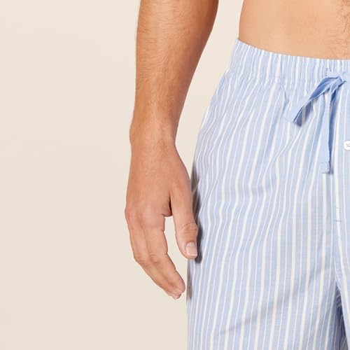 Amazon Essentials Men's Cotton Poplin Pajama Shorts - Discontinued Colors, Pack of 24