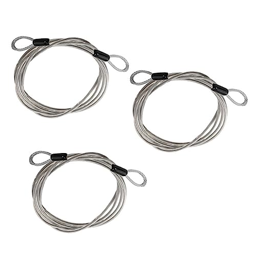 HOMOCONO Sturdy Wire Rope Clothesline 4 Pieces 2m 50meters Long Thick Fencing Wire Cable Braided Stainless Steel Plastic Jacket