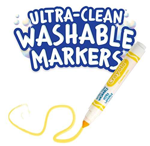 Crayola Ultra Clean Washable Markers (12 Pack), Bulk Markers For Kids, 10 Broad Line Markers, Classroom Supplies, Ages 4+ #TOP4