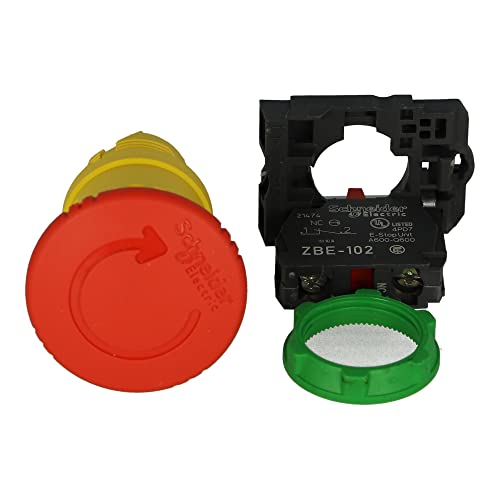 Arrêt d'urgence XB5AS8442 Schneider Ø22 bouton poussoir rotatif coup de poing rouge 1NC