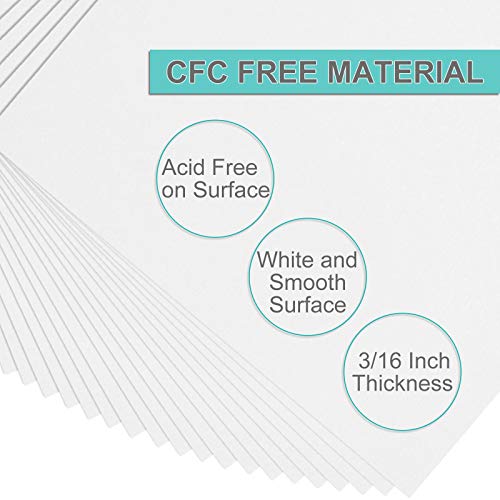 30 Pack Foam Boards 8x10 Inch Foam Core Backing Board White 1/5" Thickness Mat Board Polystyrene Poster Board Signboard Perfect for Presentations School Office & Art Projects - Image 3