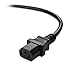 Cable Matters 2-Pack Computer to PDU Power Extension Cord - 10ft, IEC C14 to IEC C13 PDU Power Cord, 10A, 18AWG, Black