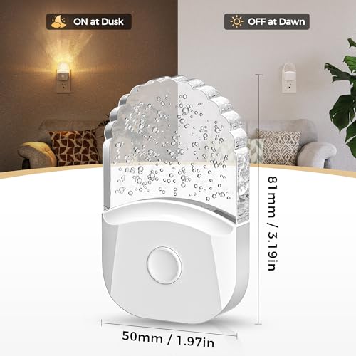 Image of DORESshop Night Lights Plug Into Wall [2 Pack] 3CCT LED Night Light with Dusk to Dawn Sensor, Plug in Nightlight for Kids, Bathroom, Bedroom, Nursery Room (Amber-3000K-5000K)