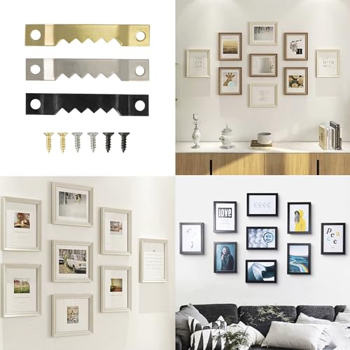 Small Sawtooth Picture Hangers with Screws - 50 Pack, Picture Hanging Hooks Perfect for Hanging Photo Frames, Canvas, Artwork, Paintings and More - Image 6