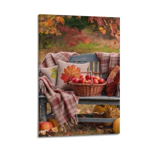 Poster paysage d'automne cadre toile décoration murale moderne 40x60