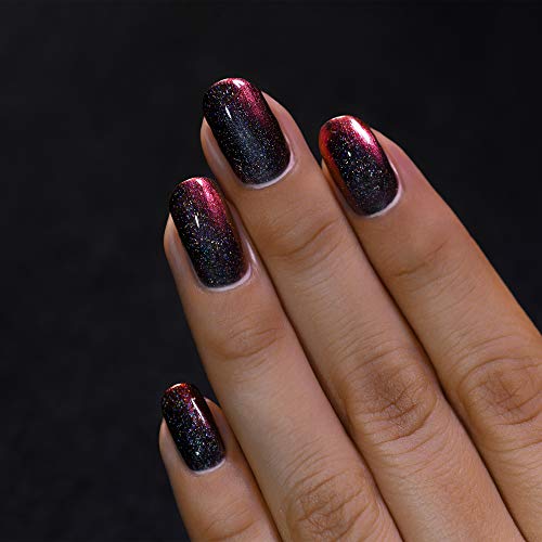 Image of ILNP Eclipse (H) - Black to Red Holographic Ultra Chrome Nail Polish