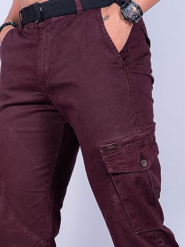 Image of Tistabene Ruby Wine Gap Twill Cotton Cargo Pants