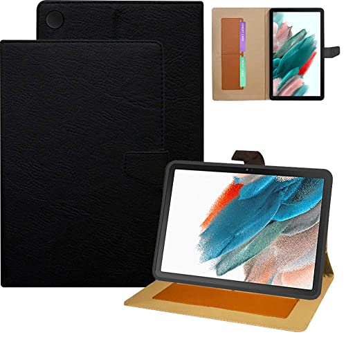 Image of The Little Shop Flip Cover Case for Lenovo Tab 4 8 inch(8504X /8504F) || 2 Card Slots Smart Leather Wallet Case with Stand || Magnetic Closure Black
