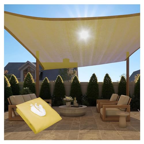 Premium Gelbes Sonnensegel, 2,5 m, UV-beständig, atmungsaktiv, regenfest, Pera-Abdeckung für Terrasse, Rasen, Garten, Outdoor, Party, Sonnenschutz Markise
