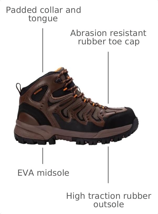 Image of Propet Mens Sentry 6 Inch Electrical Composite Toe Work Safety Shoes Casual - Black