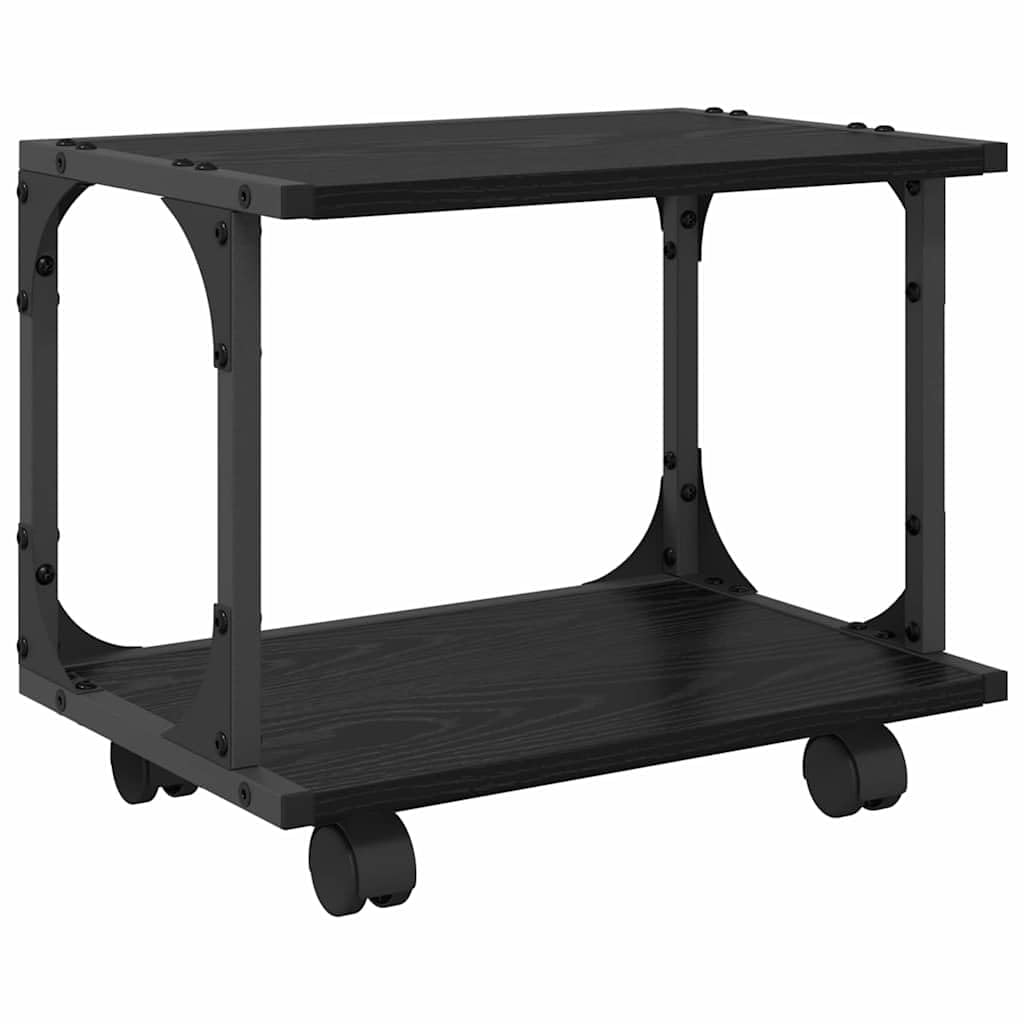 Soporte para impresora, aspecto de roble, 41 x 28 x 33,5 cm, mesa auxiliar para oficina, salón, dormitorio