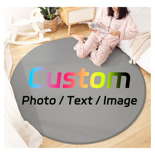 Tapete Redondo Personalizado 3FT de Flannel miniatura 1