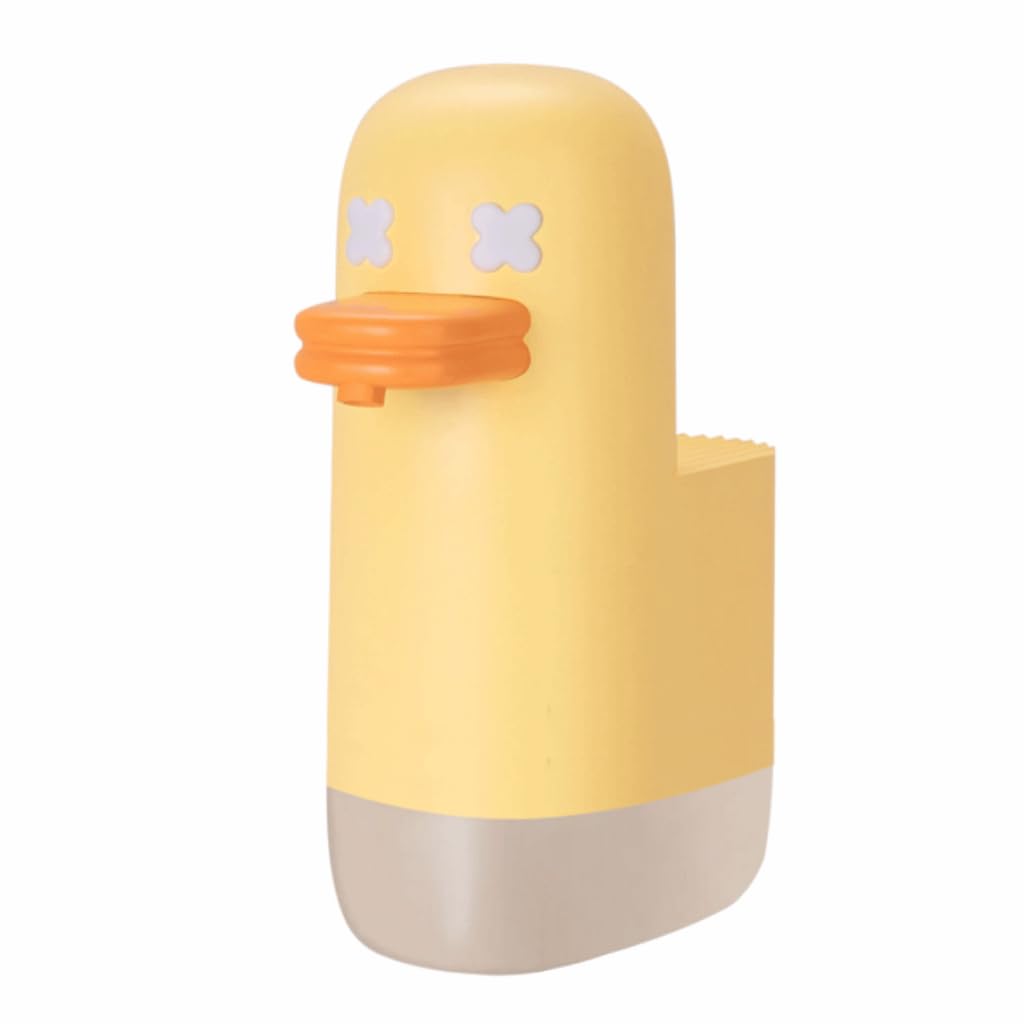 Prosty Automatische Zeepdispenser Aanrecht Zeeppompdispenser Schuimlotiondispenser Kunststof 350ml/12.3oz Geel Łatwy w użyciu