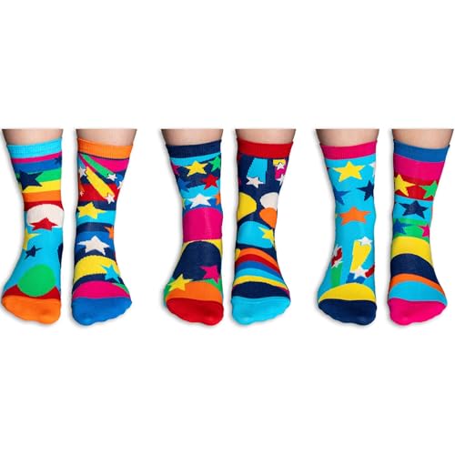 Happy Birthday 6 Oddly Coordinated Novelty Kids Socks US 13.5-82