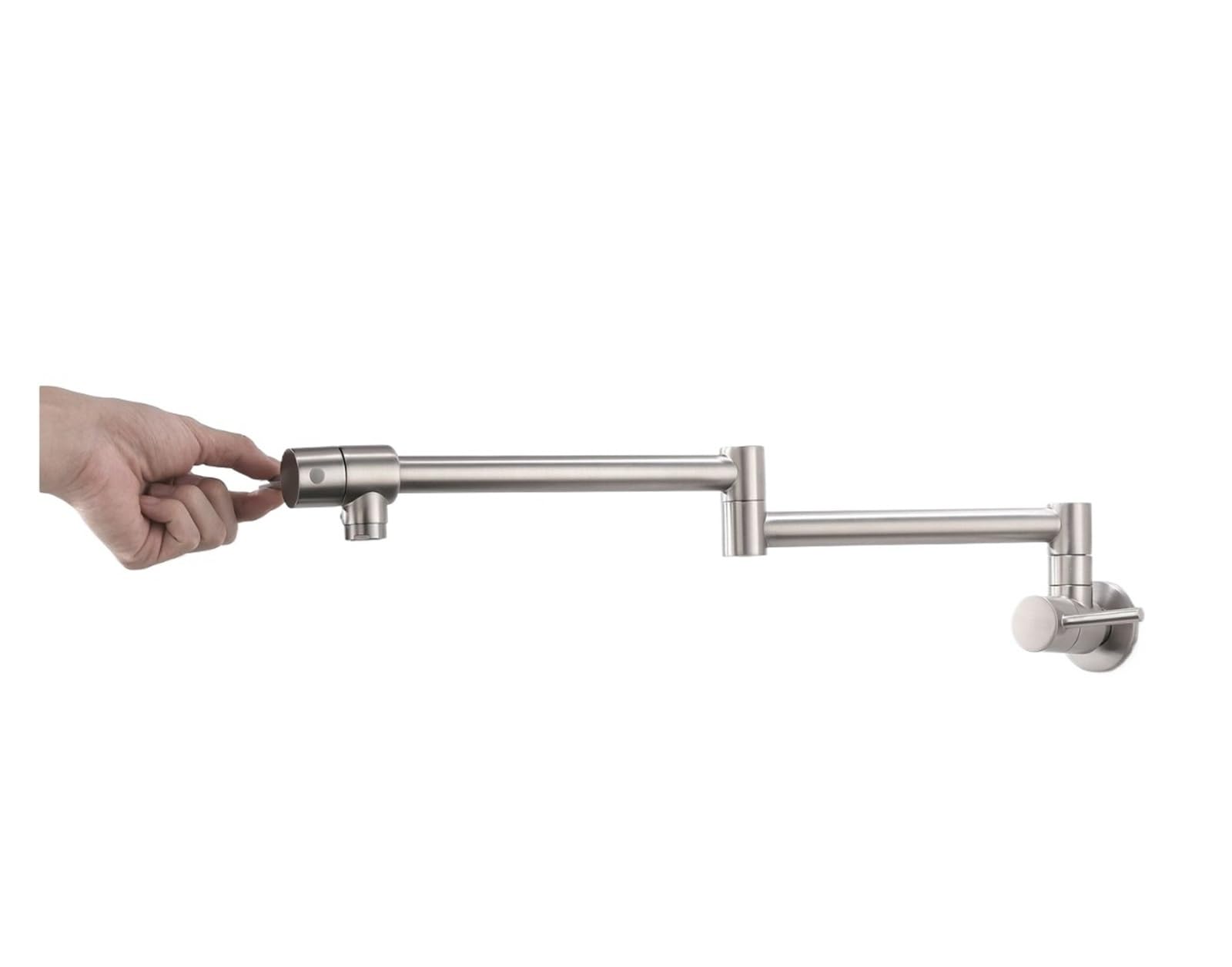 ZQFHSX Pot Filler Faucet Single Cold Folding Extended 360 Degree Fold Kitchen Sink Tap for Most Scenarios(Nickel Brushed)