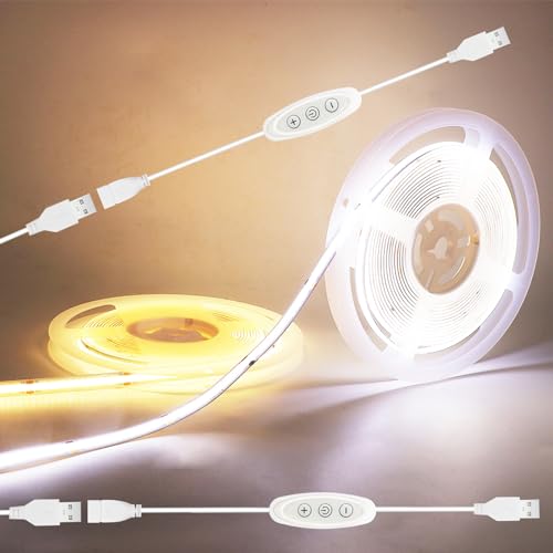 Tira de luz LED blanca con regulador USB 6ft miniatura 1