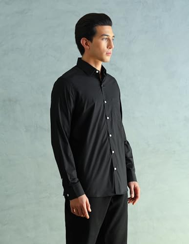 Image of Arrow Slim Fit Mens Formal Shirt - 100% Cotton, Breathable & Comfortable, Full Sleeves Shirts for Men