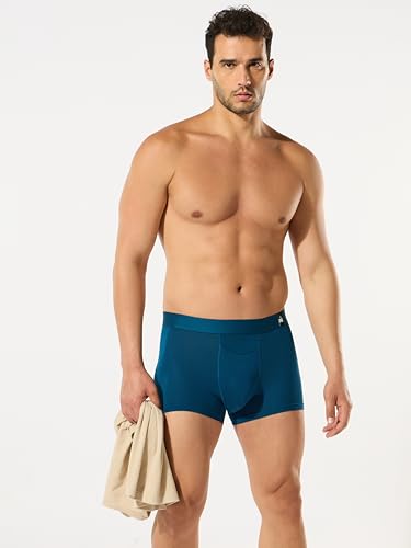 Image of ESSA Men's Ultra-Soft Modal Trunk Underwear | Moisture-Absorption with 4-Way Stretch | Breathable Contour Pouch, Microfiber Waistband with Spandex