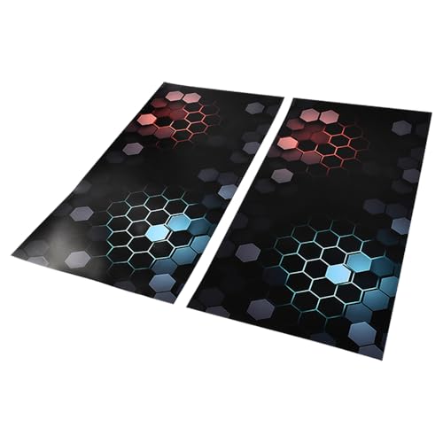 Image of Blueshyhall 2PCS Car B-Pillar Vinyl Stickers Honeycomb Waterproof Sun Protection Scratch Vehicle Door Pillar Decals