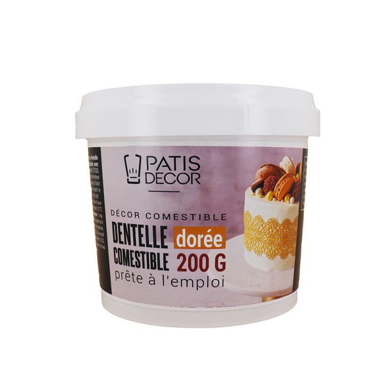 Dentelle comestible dorée prête à l'emploi 200 g