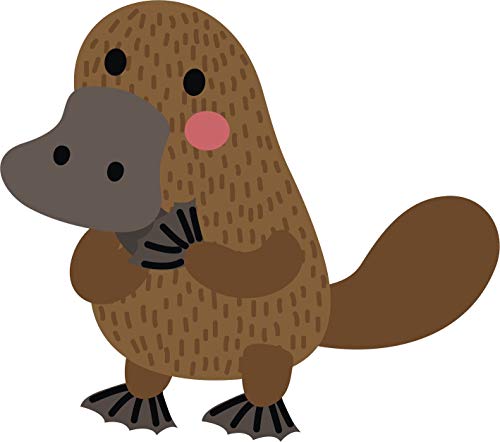 Cute Adorable Sea Creature Cartoon Emoji - Platypus #1 Round Metal 0.75" Lapel Pin Hat Shirt Pin Tie Tack Pinback2